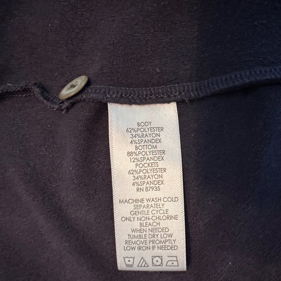 LOGO Navy Open Front Cardigan French Terry Waterfall Size Large lagenlook - Picture 5 of 9